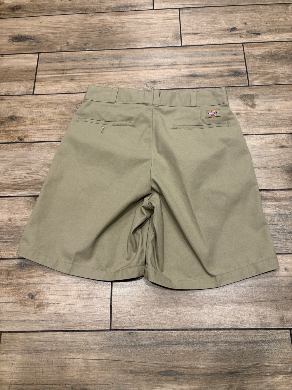 Super Baggy Dickies Mens Loose Fit Work Shorts Khaki Tan Flat Front Skater 30W